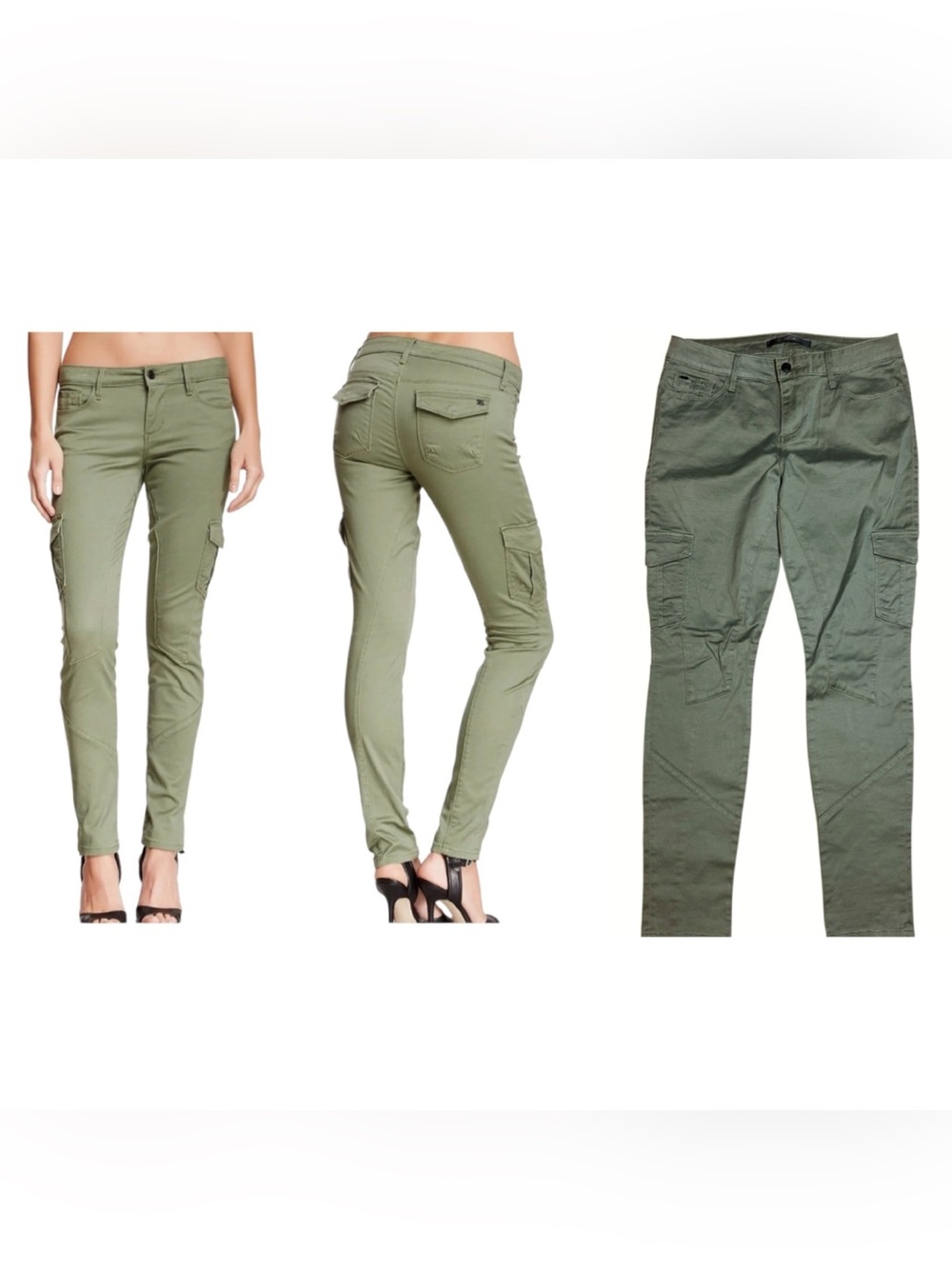 Joe’s Jeans Chelsea cargo skinny jeans army green waist size 29